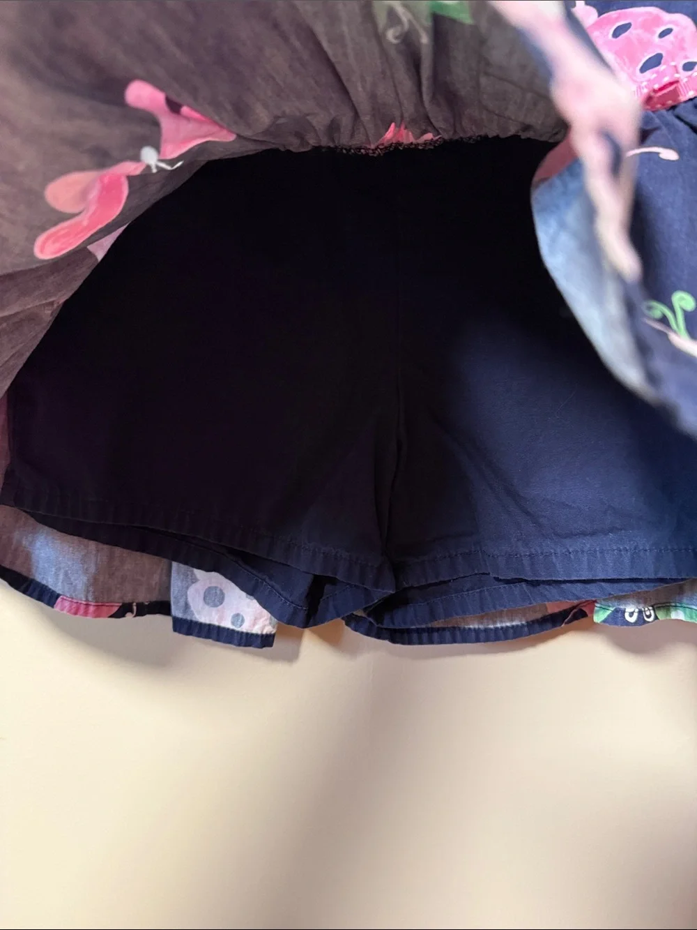 Gymboree Navy Skort with Pink Ladybugs and Butterflies